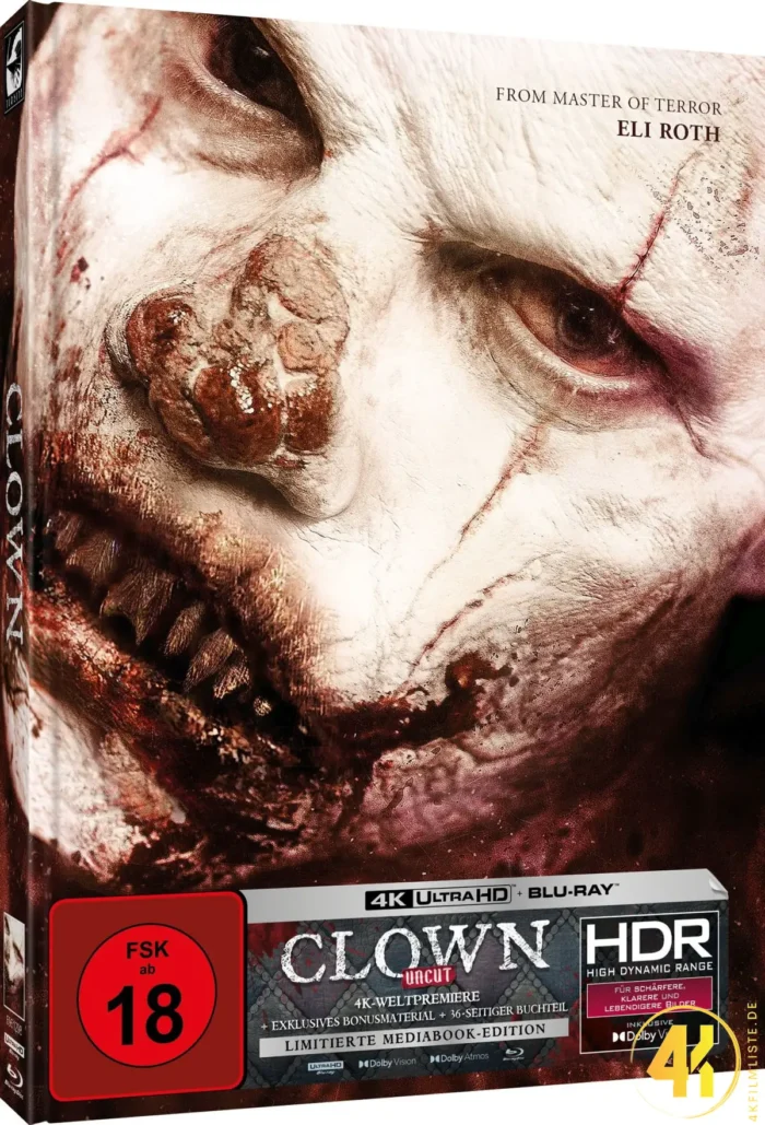 Clown (Cover C) (Deutsches Artwork) – 4K Mediabook (UHD + Blu-ray Disc)