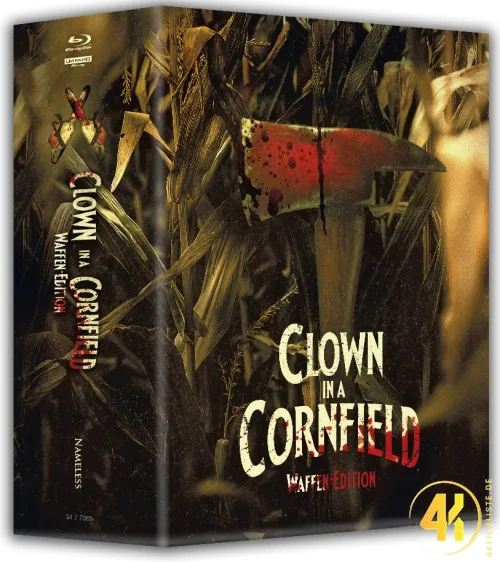 Clown in a Cornfield 4K Mediabook Uncut Waffen Schuber Edition Ultra HD Blu-ray Disc