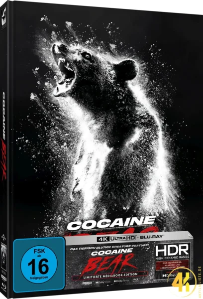 Cocaine Bear (Cover A) – 4K Mediabook (UHD + Blu-ray Disc)