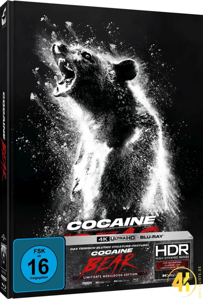 Cocaine Bear (Cover A) – 4K Mediabook (UHD + Blu-ray Disc)