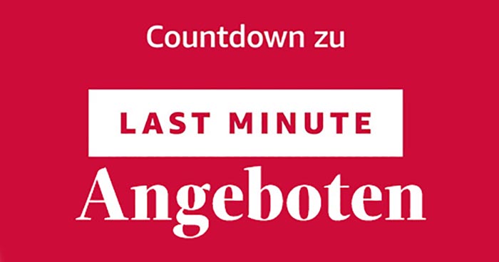 Countdown zu Last Minute Angeboten