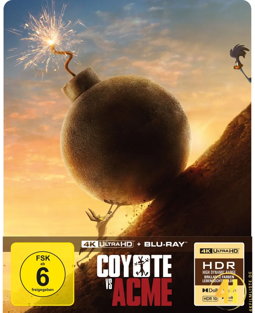 Coyote vs ACME Frontcover 4K Steelbook Ultra HD Blu-ray Disc