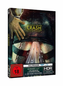 Crash 1996 - 4K UHD Blu-ray Cover vom Mediabook mit HDR und neuer 4K-Abtastung