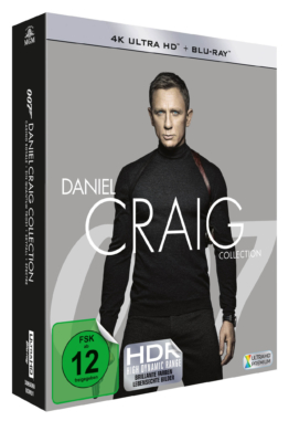 Daniel Craig 4K Bond Collection mit Dolby Vision im hochwertigen Pappschuber
