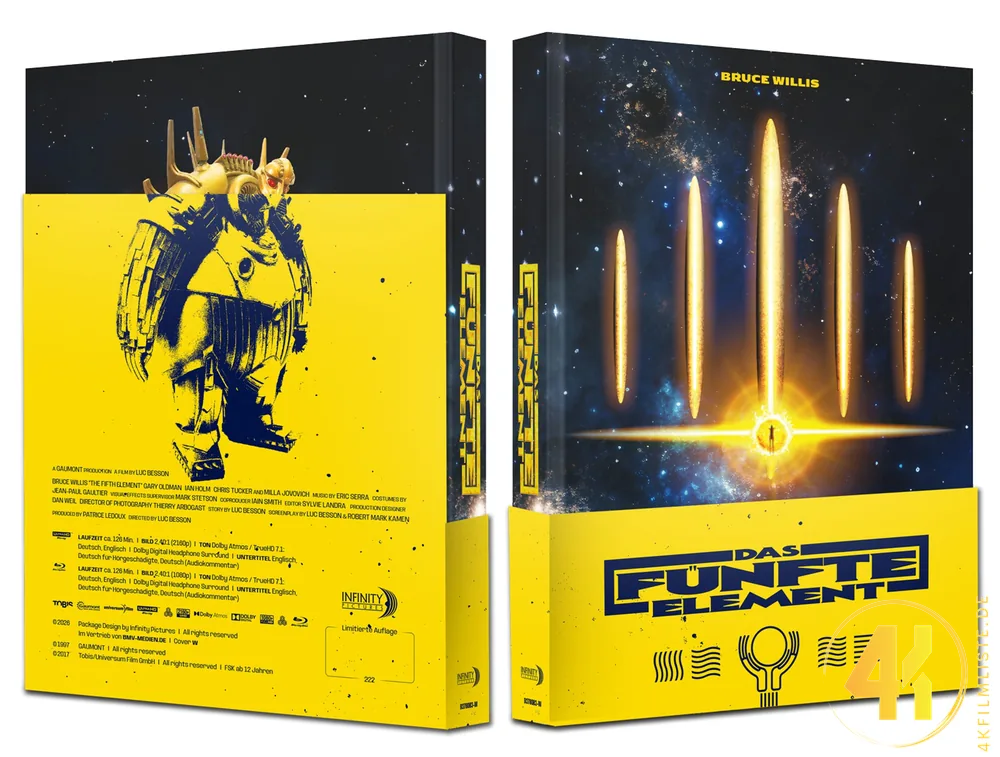 Das Fünfte Element 4K Mediabook Cover W Schuber Ultra HD Blu-ray Disc