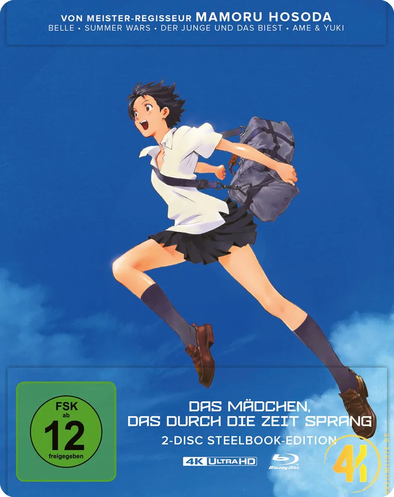 Das Mädchen das durch die Zeit sprang 4K Steelbook Frontcover Ultra HD Blu-ray Disc
