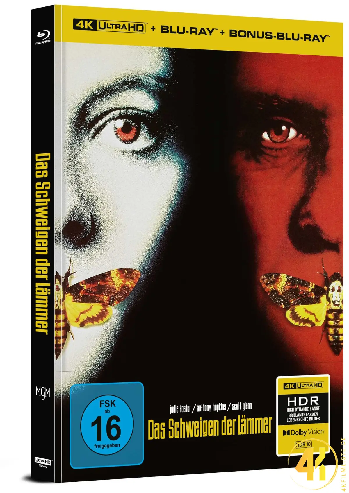 Das Schweigen der Lämmer (Cover B) – 4K Mediabook (UHD + Blu-ray Disc + Bonus Blu-ray)