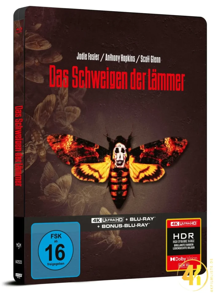 Das Schweigen der Lämmer – 4K Steelbook (UHD + Blu-ray Disc + Bonus Blu-ray)