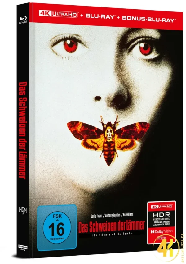 Das Schweigen der Lämmer (Cover A) – 4K Mediabook (UHD + Blu-ray Disc + Bonus Blu-ray)