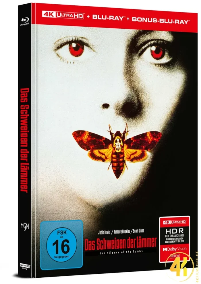Das Schweigen der Lämmer (Cover A) – 4K Mediabook (UHD + Blu-ray Disc + Bonus Blu-ray)