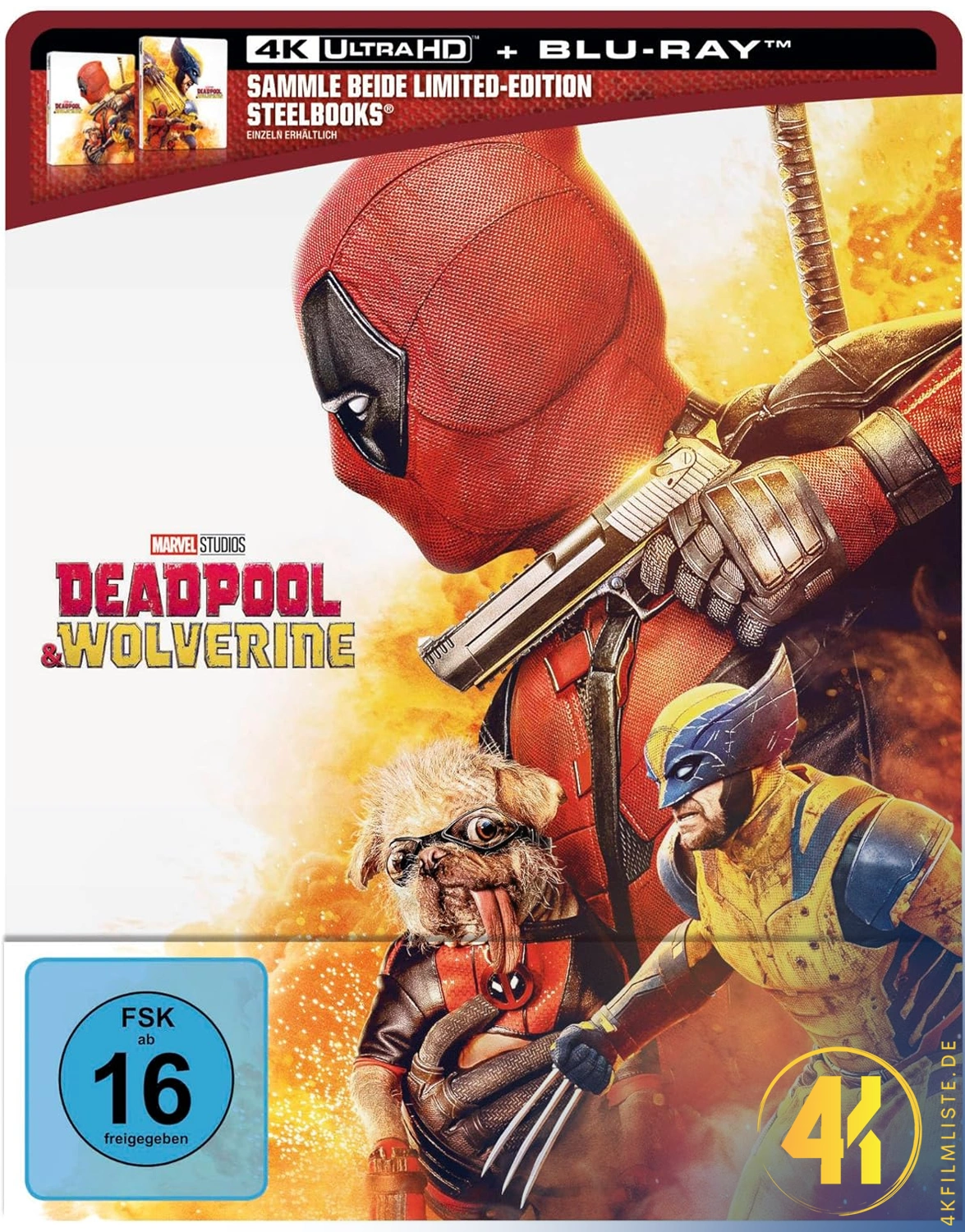 Deadpool & Wolverine („Deadpool“) – 4K Steelbook B (UHD + Blu-ray Disc)