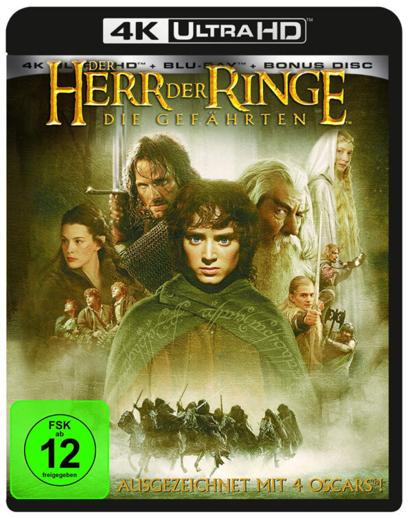 Der Herr der Ringe: Die Gefährten (Extended) – 4K Blu-ray (UHD + Blu-ray Disc + DVD)