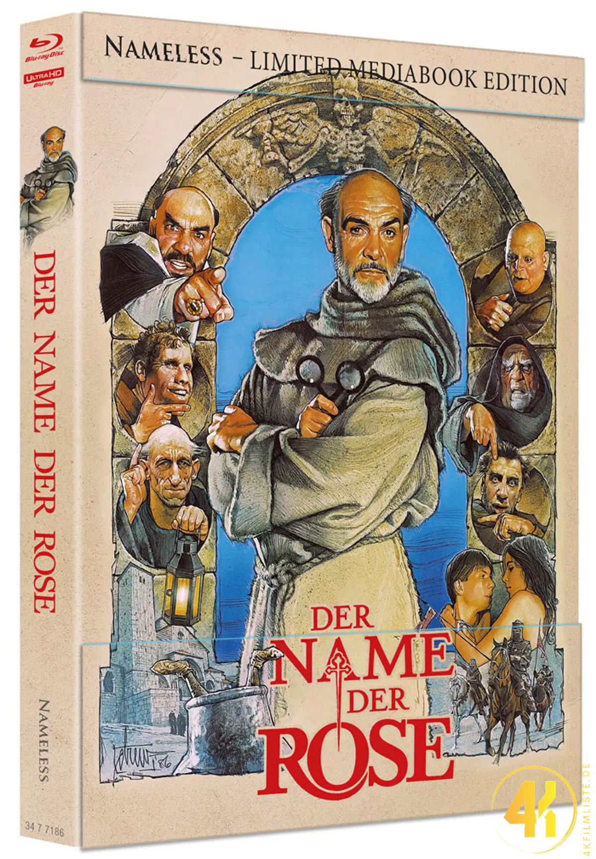 Der Name der Rose (Cover A) – 4K Mediabook (UHD + Blu-ray Disc)