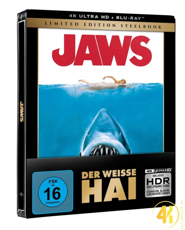 Der weiße Hai – 4K Steelbook (UHD + 2x Blu-ray Disc)
