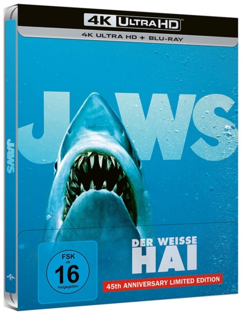 Der weiße Hai 4K UHD Steelbook Cover Seitenansicht