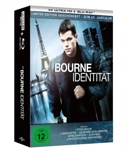 Die Bourne Identität - 4K Steelbook PLUS Geschenkset zum 20. Jubiläum der Jason Bourne Filmreihe
