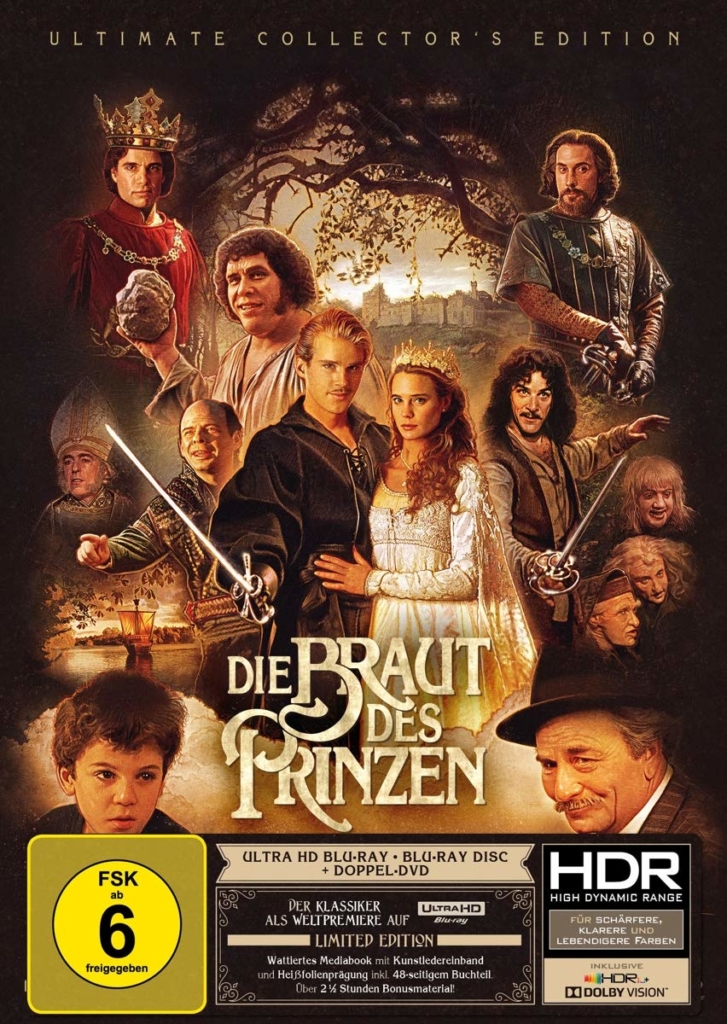 Die Braut des Prinzen 4K UHD Mediabook Cover mit Cary Elwes und dem HDR-Logo