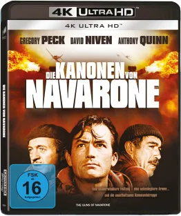 Die Kanonen von Navarone 4K Blu-ray Disc Cover mit Gregory Peck