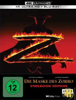 Die Maske des Zorro Frontcover 4K Steelbook Ultra HD Blu-ray Disc