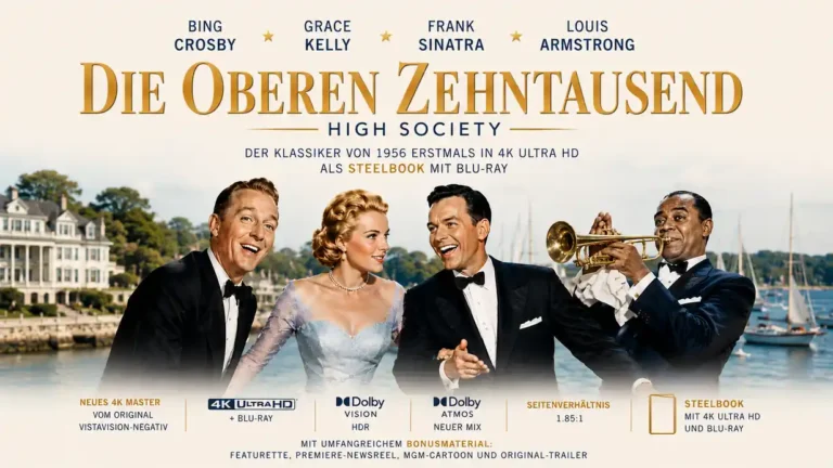 MGM-Klassiker „Die Oberen Zehntausend“ mit Frank Sinatra mit 4K Premiere im Steelbook