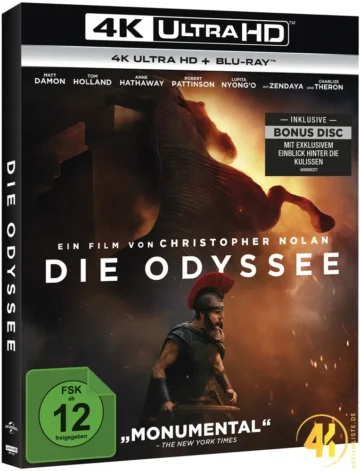 Die Odyssee – 4K Blu-ray (UHD + Blu-ray Disc + Bonus Blu-ray)