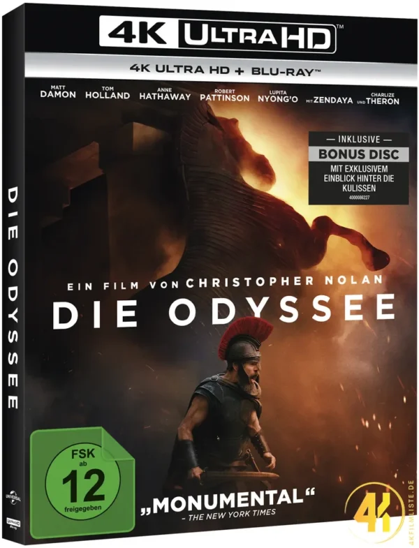 Die Odyssee – 4K Blu-ray (UHD + Blu-ray Disc + Bonus Blu-ray)