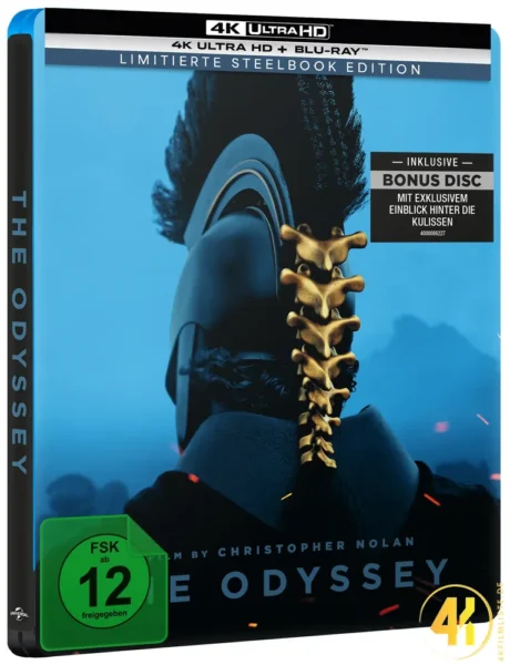Die Odyssee (Cover A) – 4K Steelbook (UHD + Blu-ray Disc + Bonus Blu-ray)