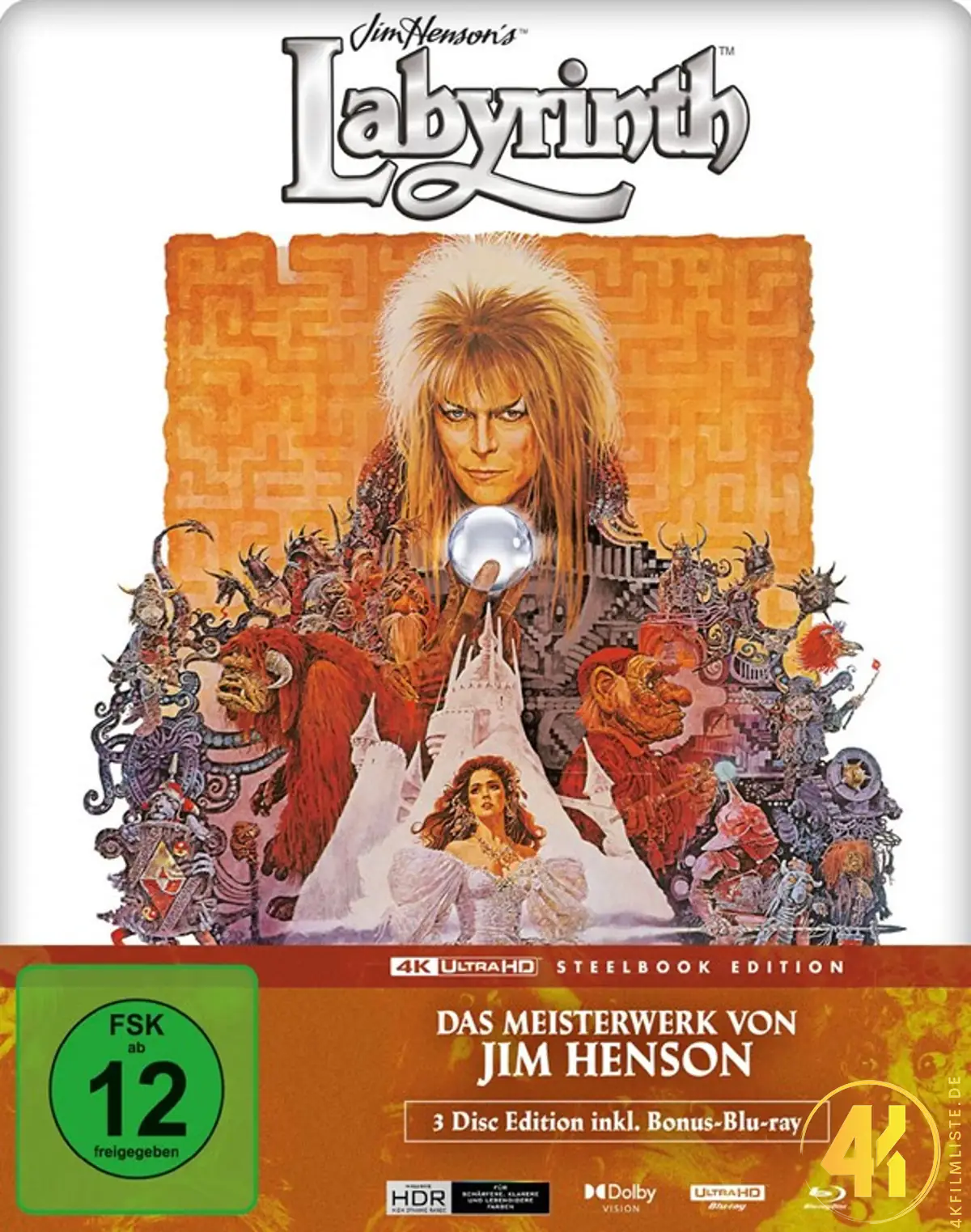 Die Reise ins Labyrinth – 4K Steelbook (UHD + Blu-ray Disc + Bonus Blu-ray)