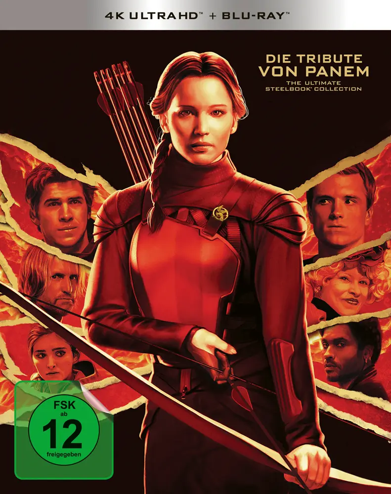 Flaches Frontcover der Tribute von Panem 4K Blu-ray Collection