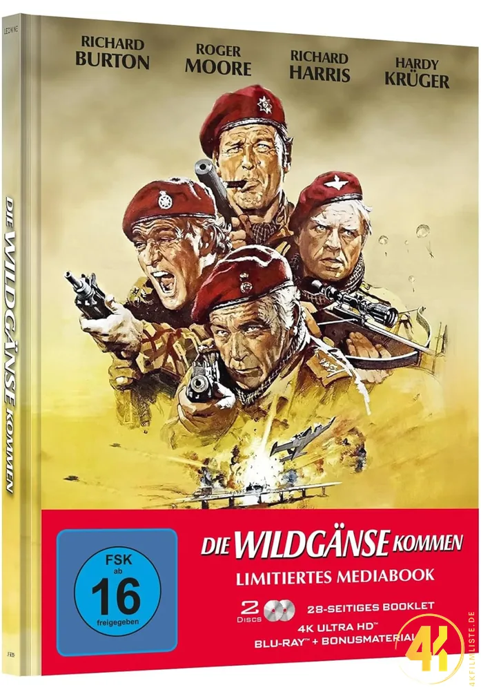 Die Wildgänse kommen 4K Mediabook Frontcover Ultra HD Blu-ray Disc