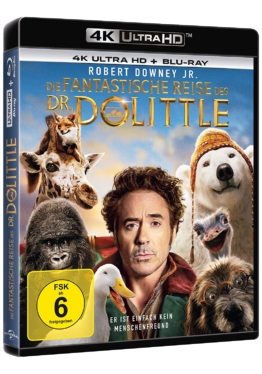 4K UHD Cover zu Die fantastische Reise des Dr. Dolittle mit Robert Downey Jr.