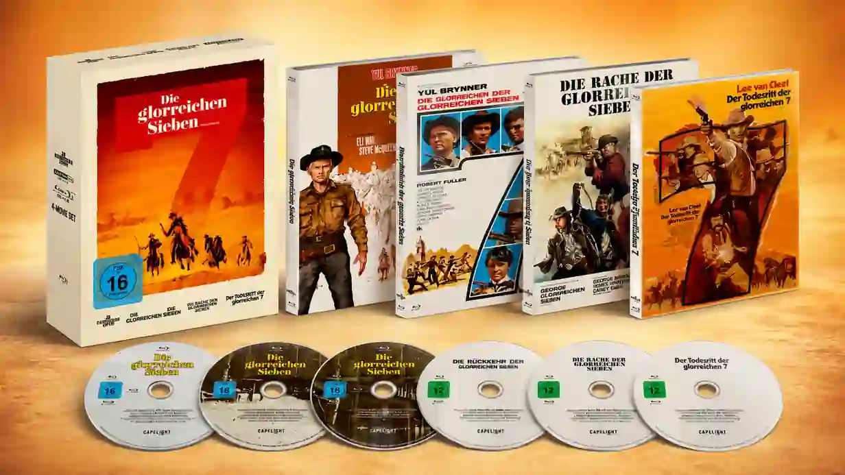 Abbildung der neuen "Die glorreichen Sieben" Digipak-Edition von Capelight Pictures