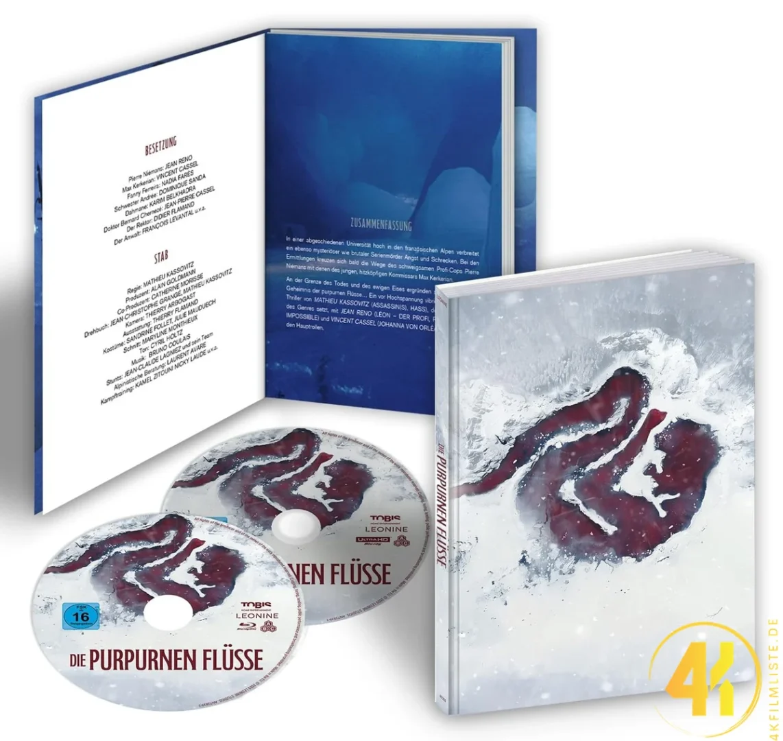 Die purpurnen Flüsse Inlay 4K Mediabook Inhalt Ultra HD Blu-ray Disc