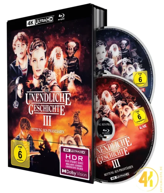 Die Unendliche Geschichte Iii Rettung Aus Phantasien 4K Mediabook Front Ultra HD Blu-ray Disc