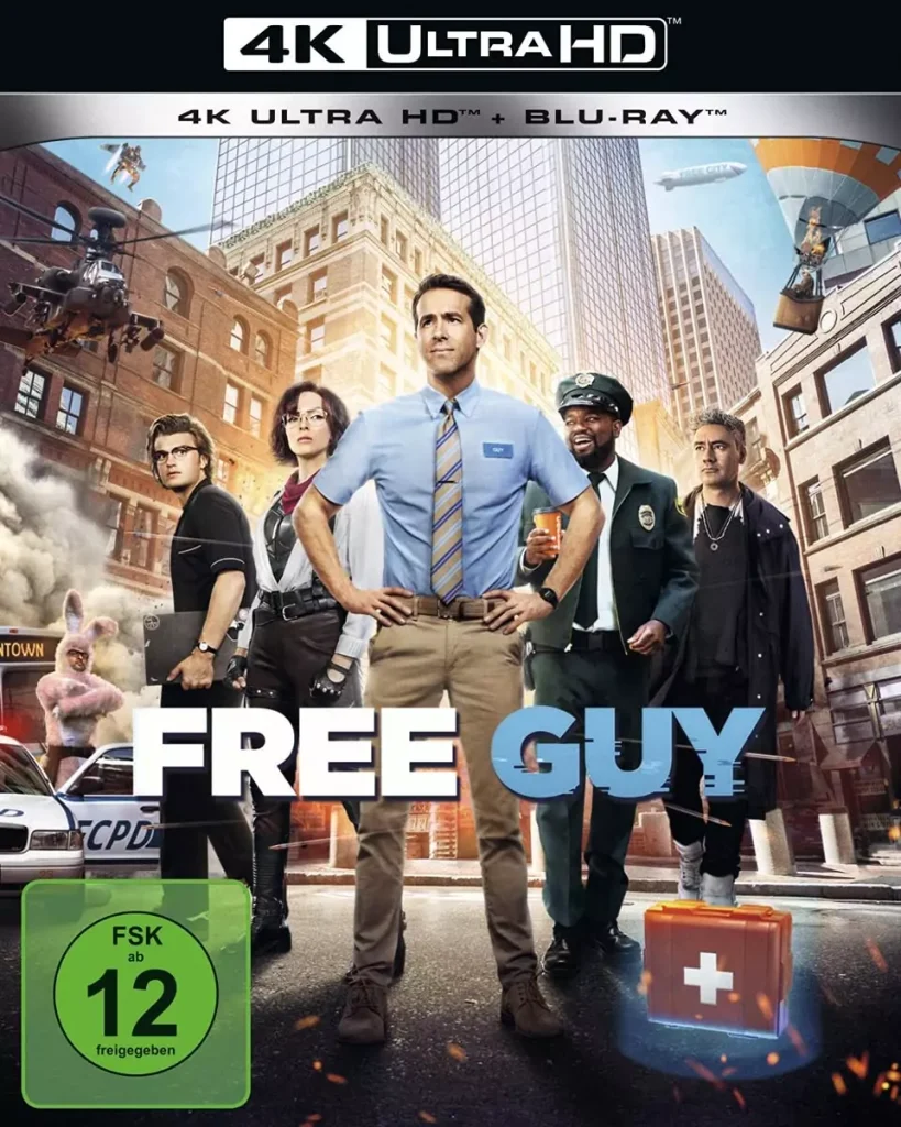 Disneys Free Guy - 4K Blu-ray Disc mit Ryan Reynolds (UHD + Blu-ray Disc) (Frontcover)