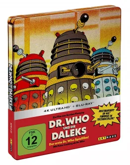 Peter Cushing als Dr. Who in Dr. Who und die Daleks (4K Limited Steelbook im Vintage Comic Cover)