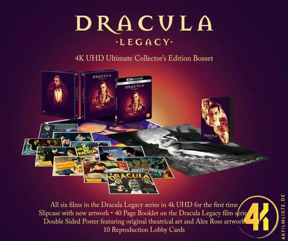 Dracula Legacy 4K Blu-ray Inlay Ultra HD Blu-ray Disc