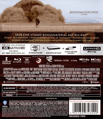 Dune 4K Ultra HD Blu-ray Disc Backcover