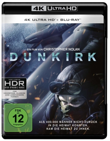 Dunkirk 4K Blu-ray Disc Cover mit Piloten
