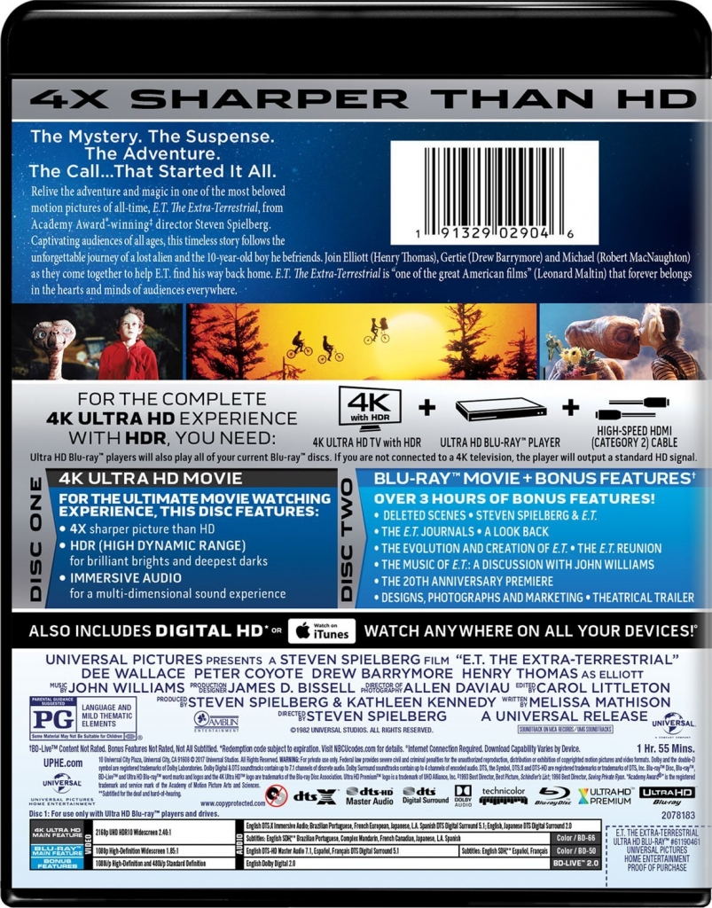 E.T. – Der Außerirdische – 4K Blu-ray (UHD + Blu-ray Disc)