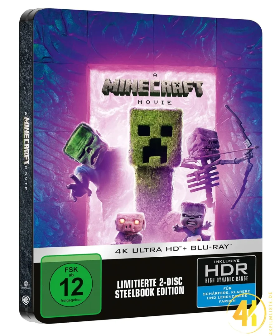 Ein Minecraft Film 4K Steelbook Ultra HD Blu-ray Disc