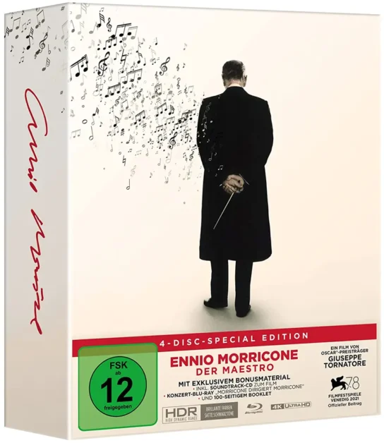 Ennio Morricone: Der Maestro – 4K Blu-ray (UHD + Blu-ray Disc + Konzert-Blu-ray + CD)