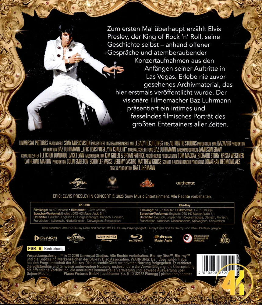Epic Backcover 4K Blu-ray Ultra HD Blu-ray Disc