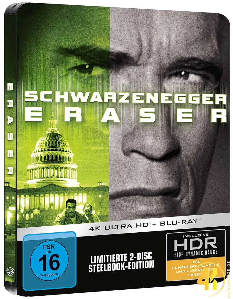 Eraser Seitenansicht 4K Steelbook Ultra HD Blu-ray Disc