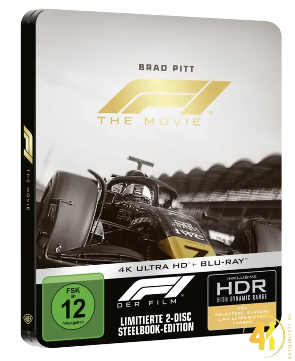 F1 (2025) (Cover A) – 4K Steelbook (UHD + Blu-ray Disc)
