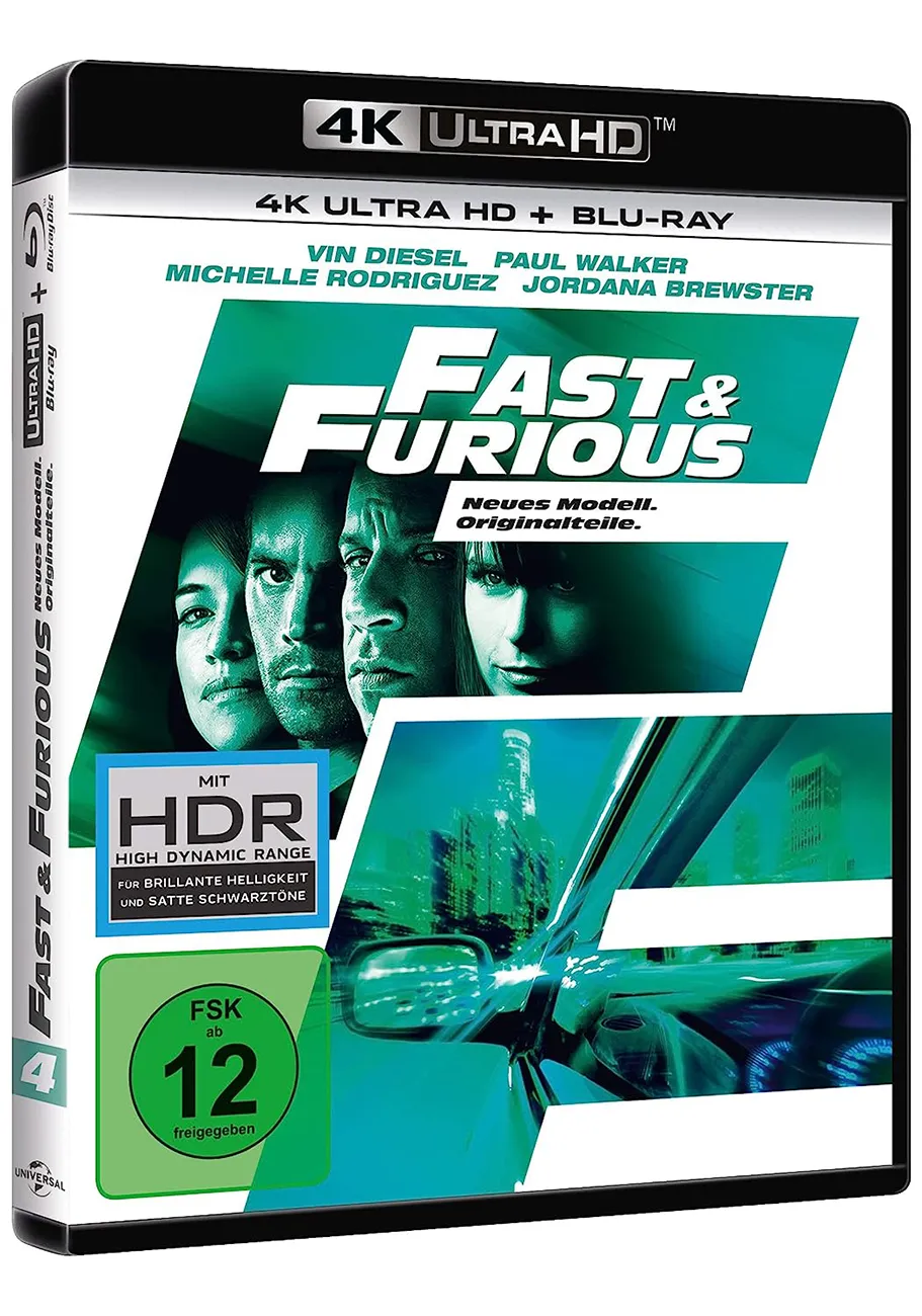 Fast & Furious 4 – Neues Modell. Originalteile. – 4K Blu-ray (UHD + Blu-ray Disc)