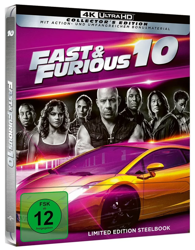 Fast and the Furious 10 4K Steelbook Ultra HD Blu-ray Disc
