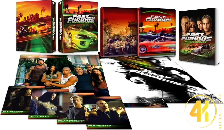 Fast and the Furious Ultimate Anniversary Edition 4K Steelbook Ultra HD Blu-ray Disc
