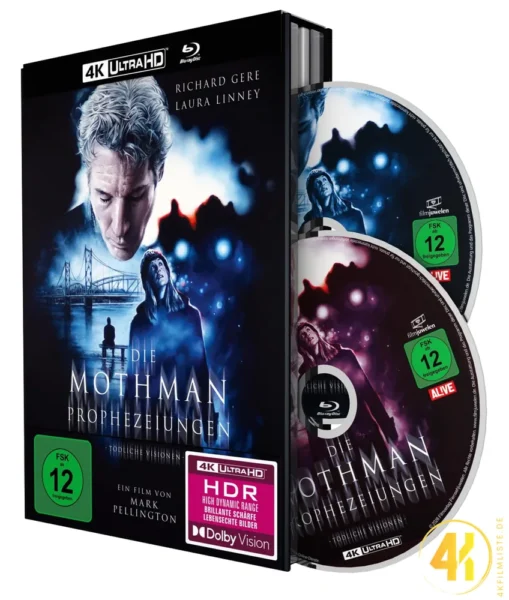 Filmjuwelen Mothman Prophezeiungen Dolby Vision 4K Mediabook Ultra HD Blu-ray Disc