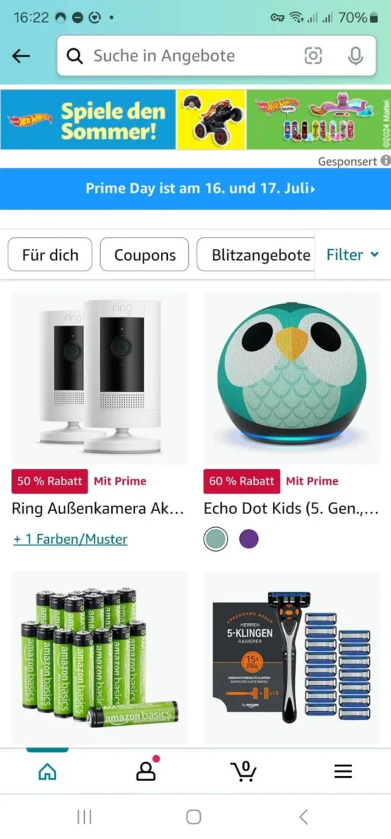 Filtermöglichen Amazon Prime Day 2024